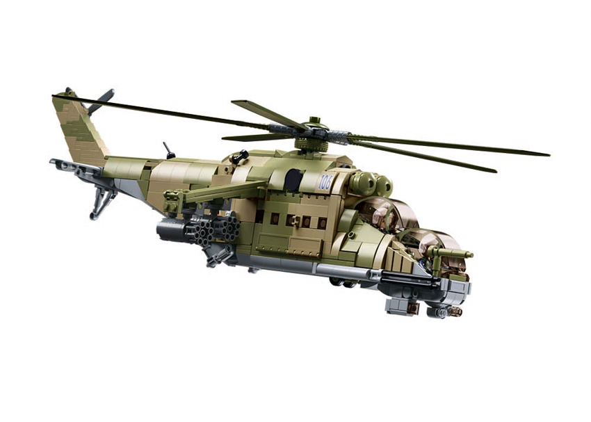 Sluban | MI-24S Helicopter Gun/S 893 Pieces