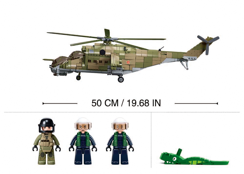 Sluban | MI-24S Helicopter Gun/S 893 Pieces