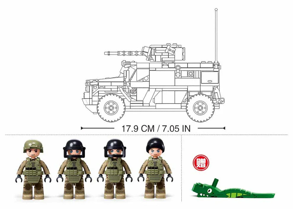 Sluban | Typhoon VDVS Assault Armored Vehicle Scale 1:35 519pcs