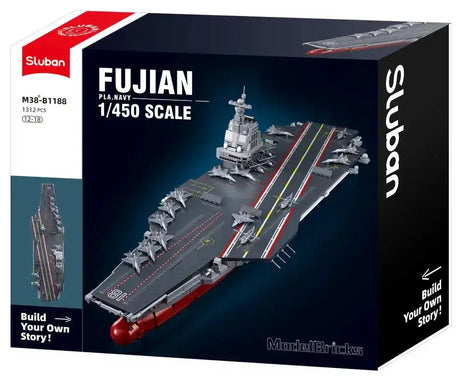 Sluban | Aircraft Carrier Fujian 1:450 Scale 1312Pcs - Toybox Tales