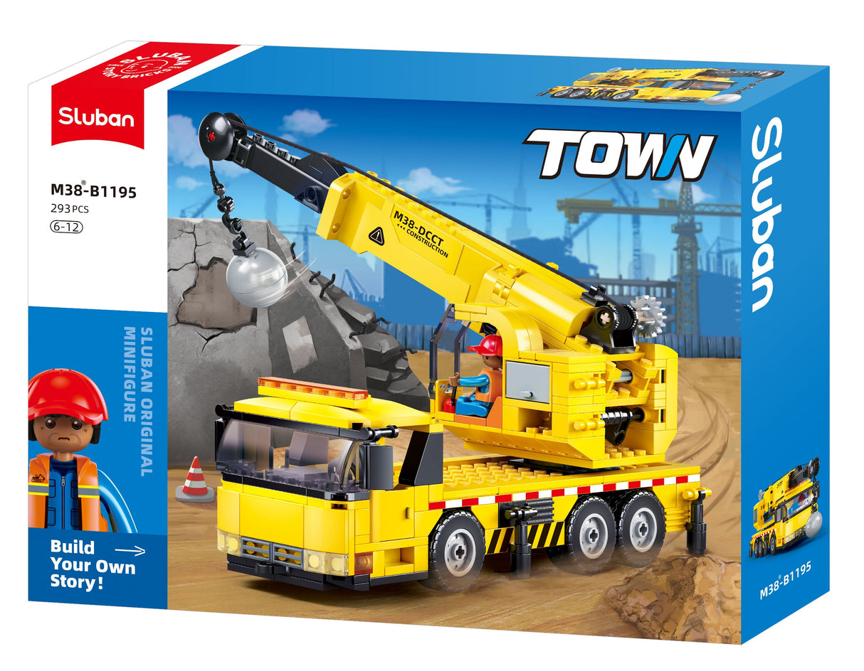 Sluban | Town | Crane With Wrecking Ball 295 Pcs - Toybox Tales