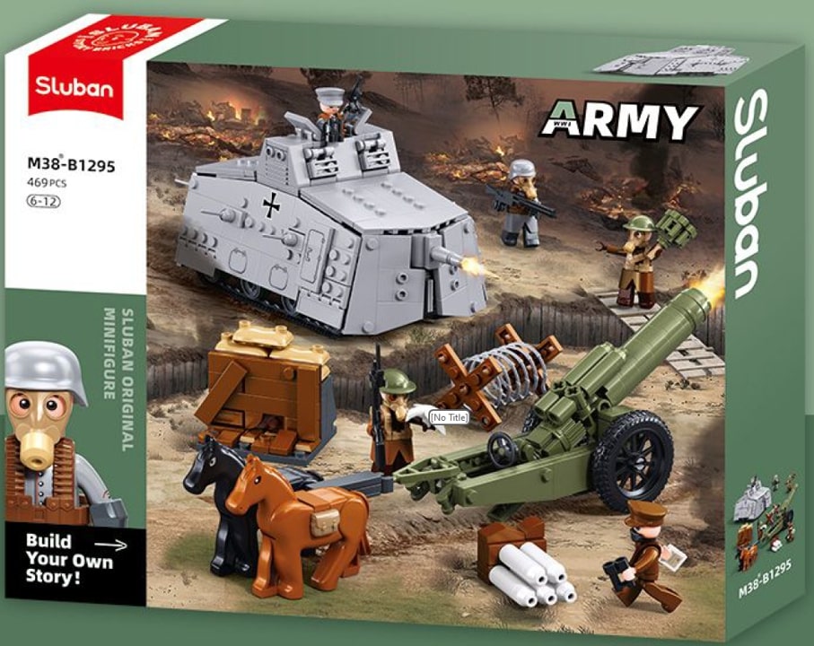 Sluban | Army WWI A7V Tank Offensive 506 Pieces