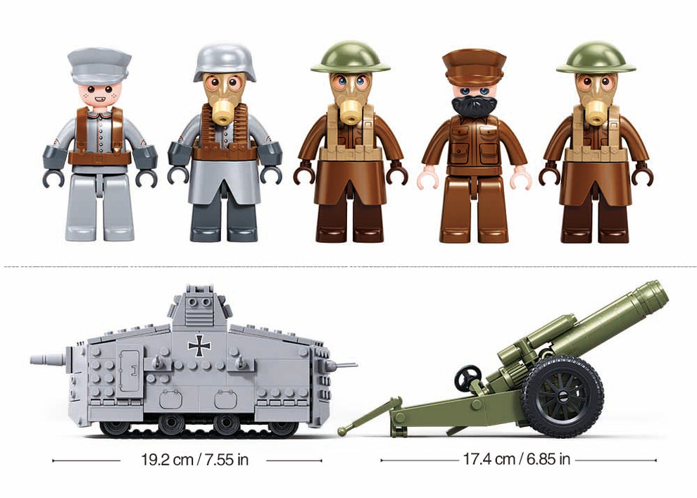 Sluban | Army WWI A7V Tank Offensive 506 Pieces