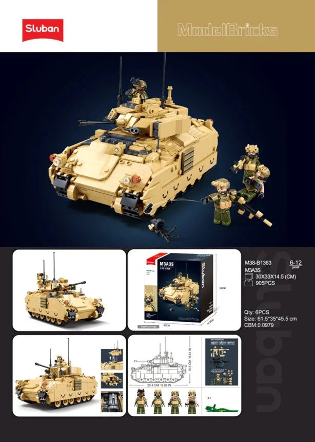 Sluban | M3A3S Bradley Scale 1:35 905pcs
