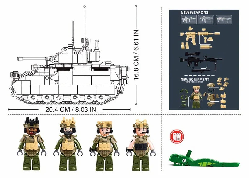 Sluban | M3A3S Bradley Scale 1:35 905pcs