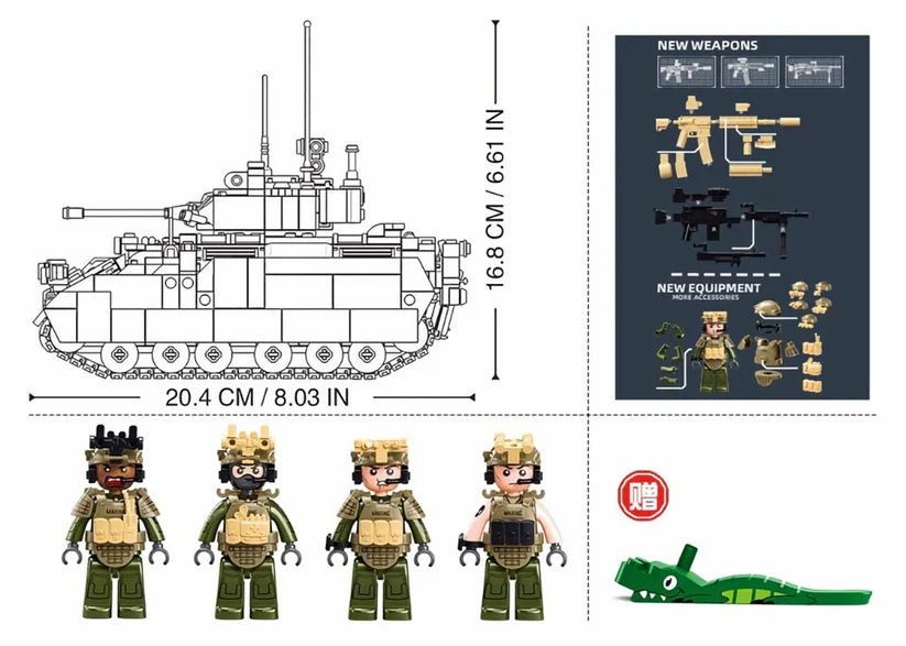 Sluban | M1A2 Tusk 2S Scale 1:35 988pcs