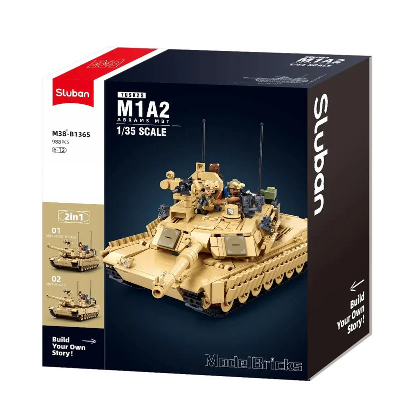 Sluban | M1A2 Tusk 2S Scale 1:35 988pcs