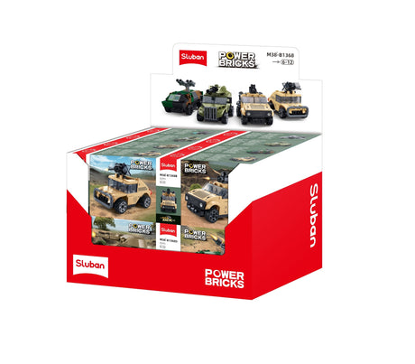 Sluban | Powerbricks Pull Backs Military (Assorted) - Toybox Tales