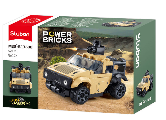 Sluban | Powerbricks Pull Backs Military (Assorted) - Toybox Tales