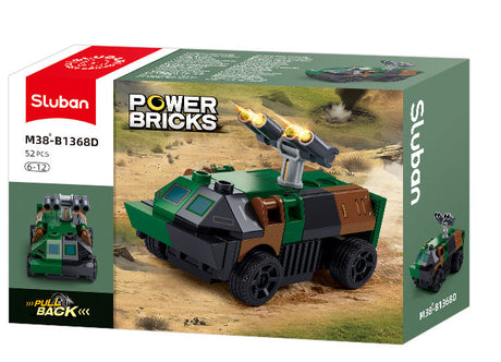 Sluban | Powerbricks Pull Backs Military (Assorted) - Toybox Tales