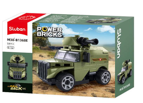 Sluban | Powerbricks Pull Backs Military (Assorted) - Toybox Tales