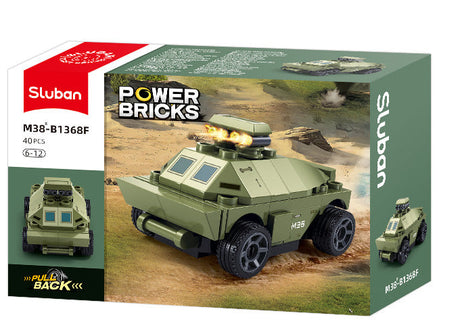 Sluban | Powerbricks Pull Backs Military (Assorted) - Toybox Tales