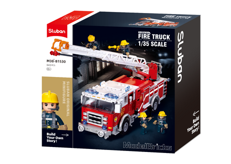 Sluban Fire Truck 643 piece building set completed model