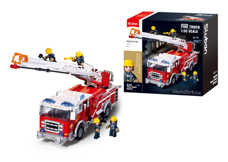 Sluban fire truck 1:35 scale model side view