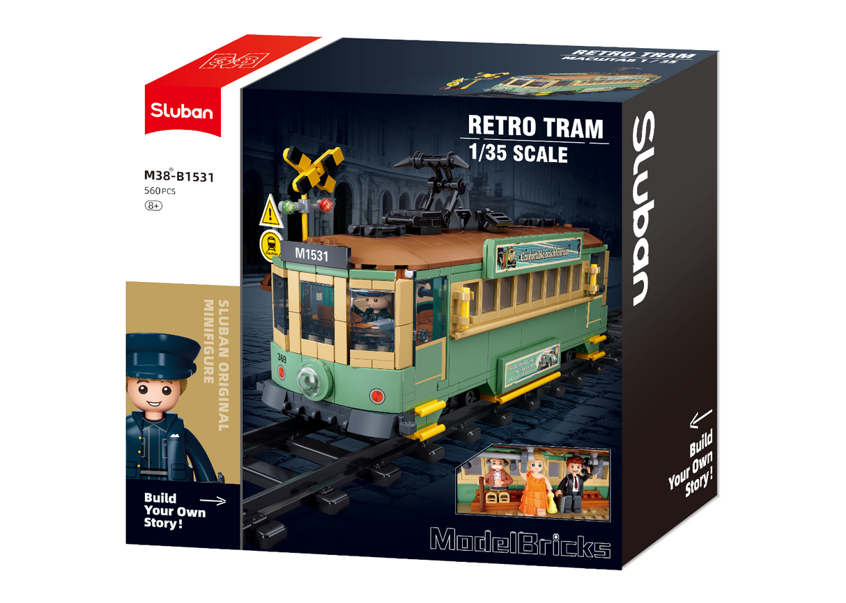 Sluban Melbourne Retro Tram 560 piece building set completed model
