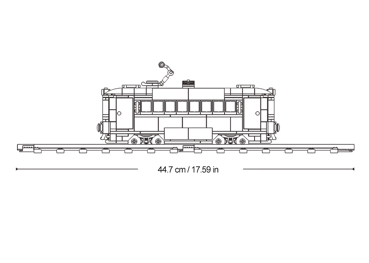 Sluban Melbourne tram 1:35 scale model front view
