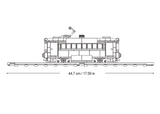 Sluban Melbourne tram 1:35 scale model front view