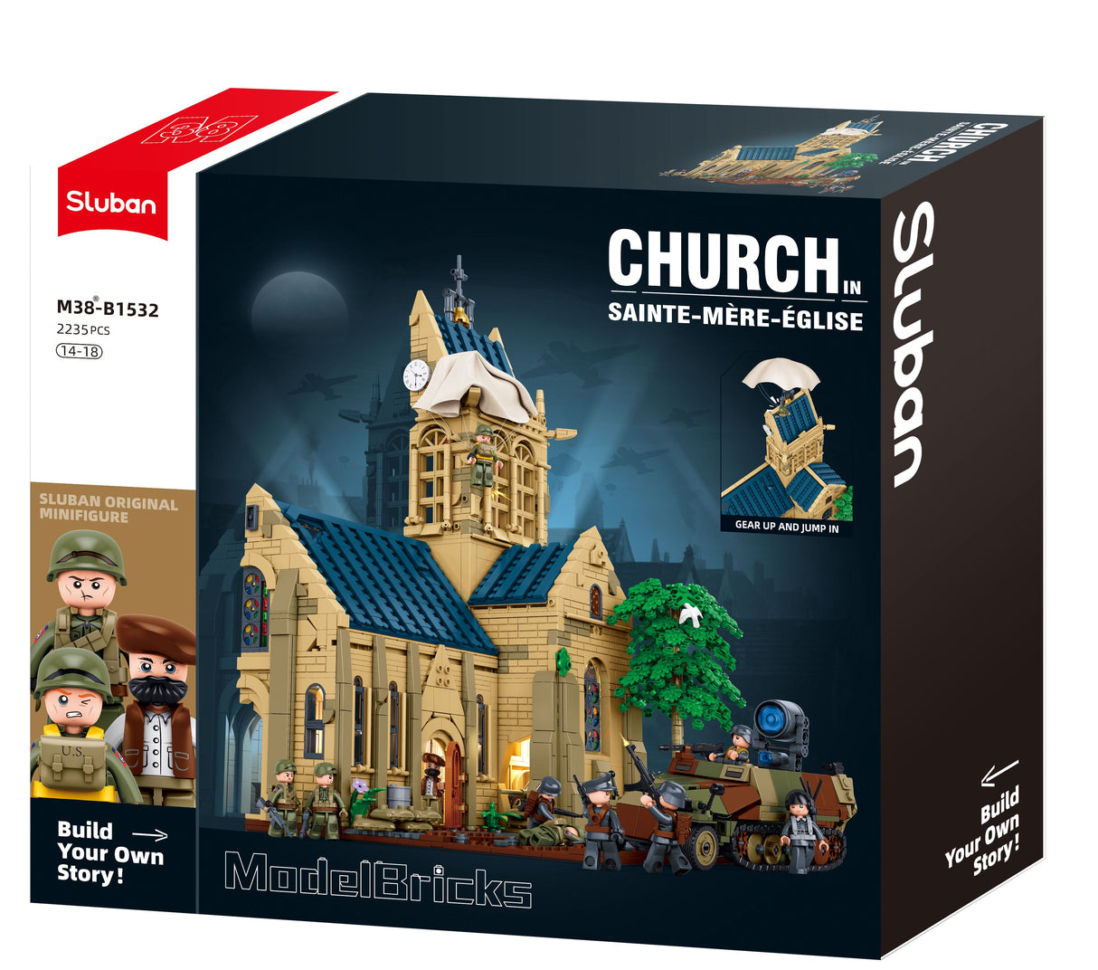 Sluban - Battle of Sainte-Mère-Église 2287 Pcs