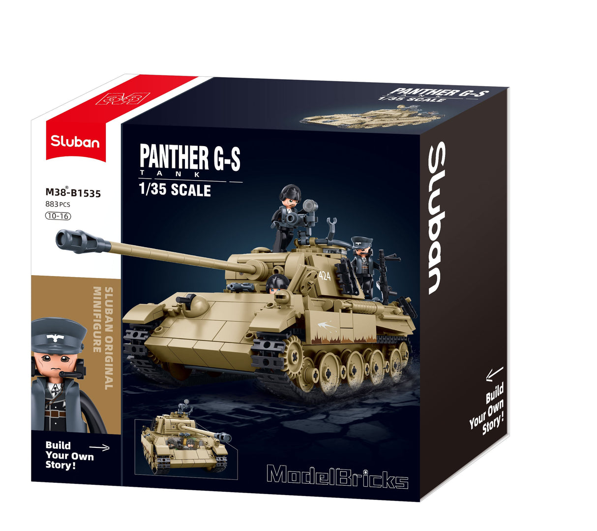 Sluban - Panther G-S Tank Scale 1:35 883 Pcs