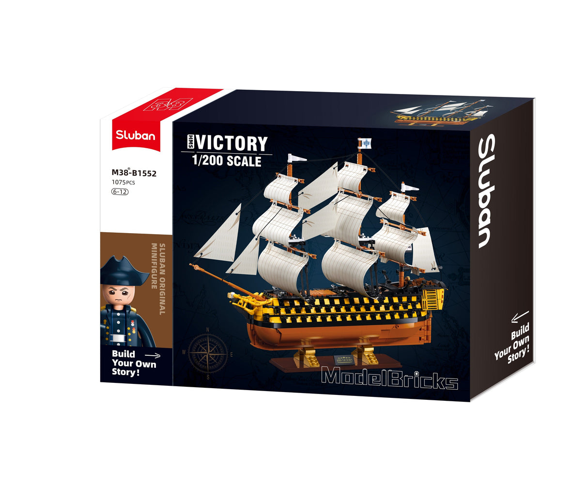 Sluban - HMS Victory Sailing Battleship Scale 1:200 1056 Pcs
