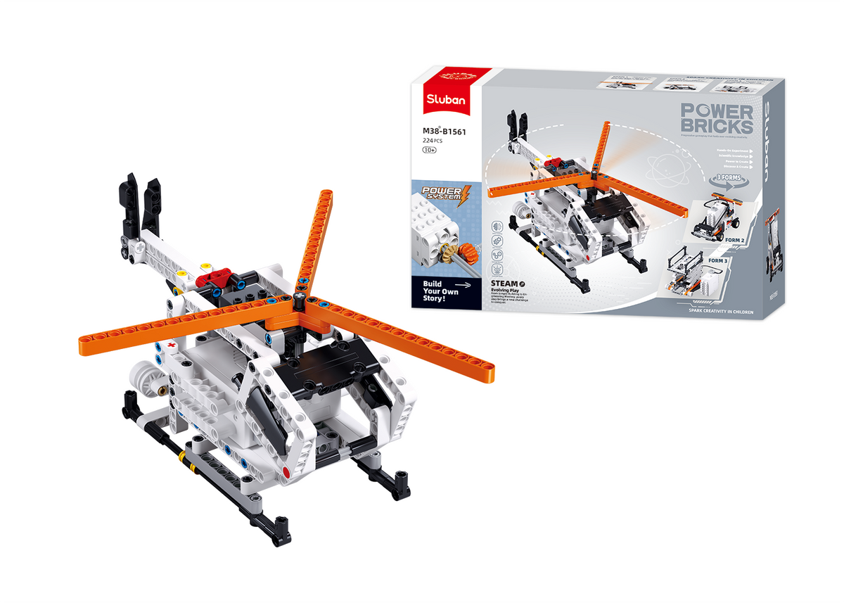 Sluban POP Science helicopter set side view