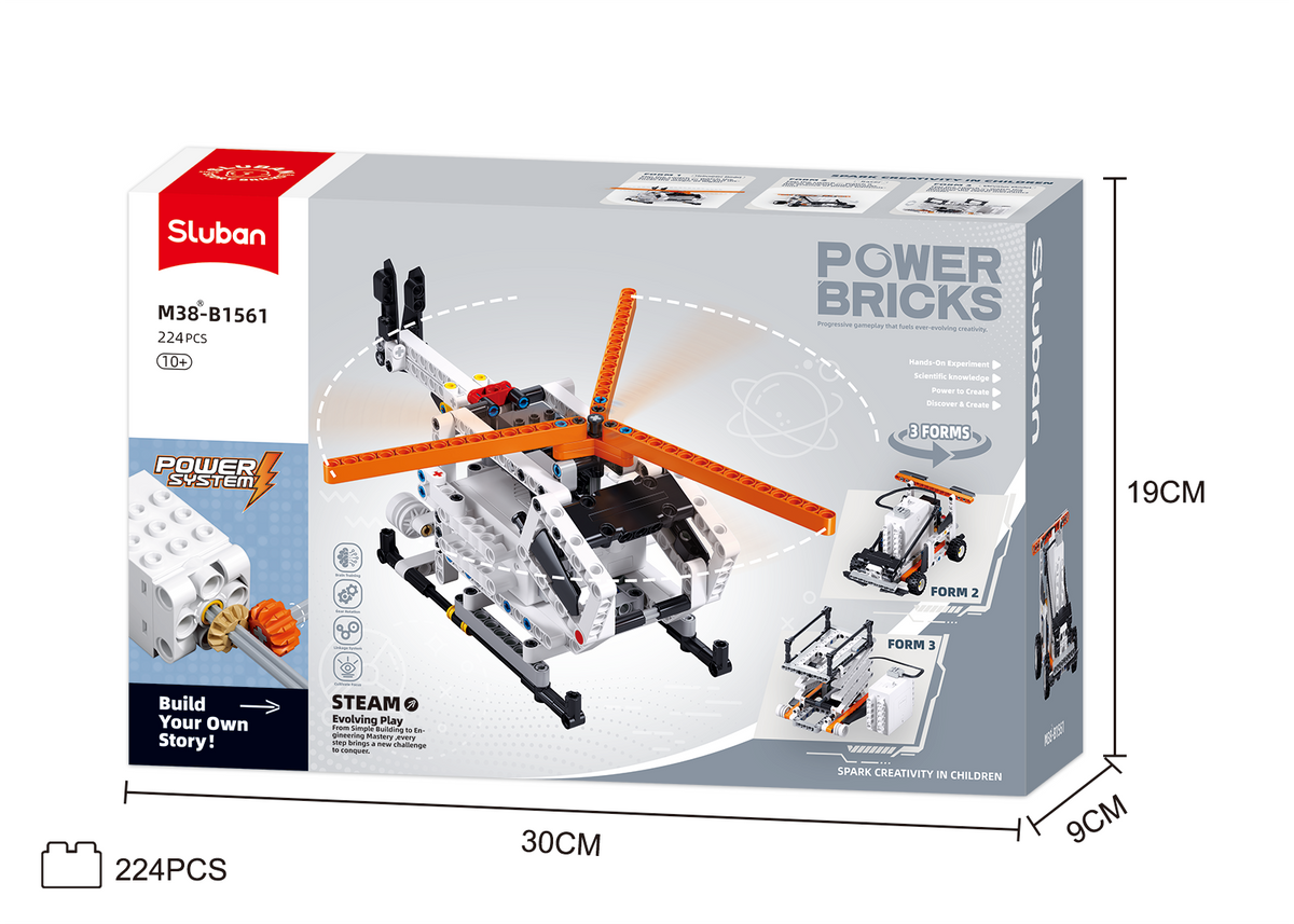 Sluban POP Science helicopter set mechanical detail