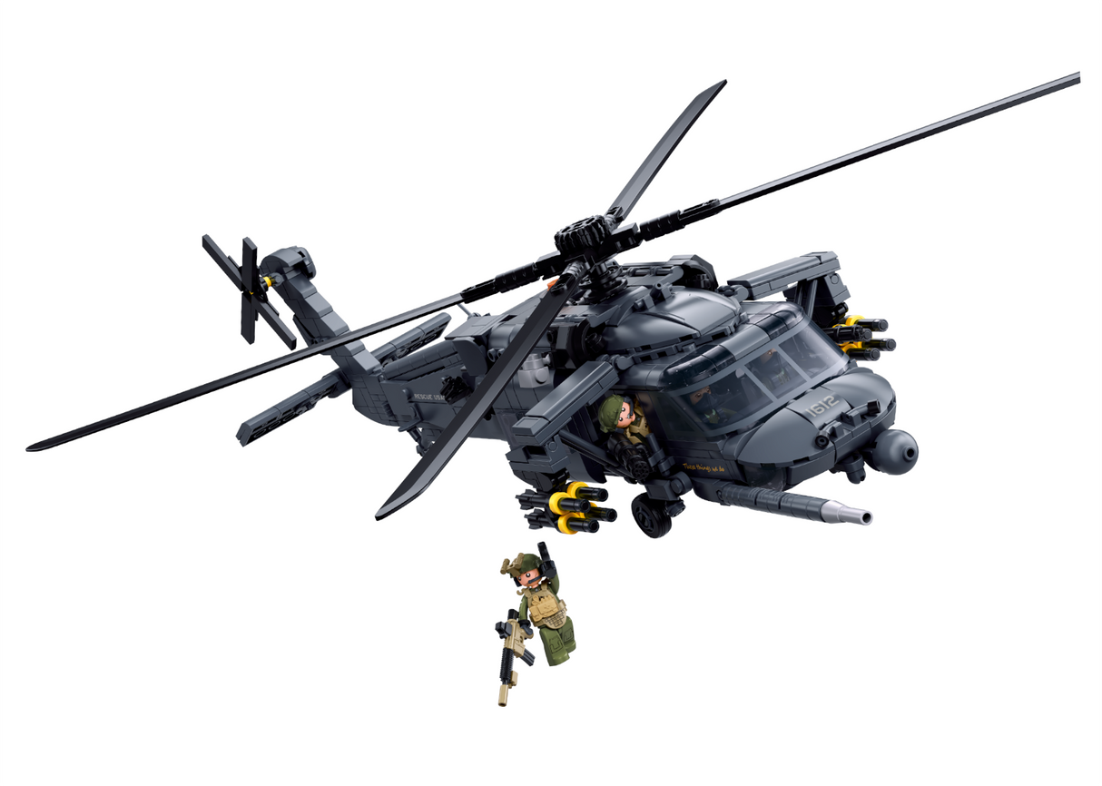 Sluban Pave Hawk helicopter showing rotor and fuselage detail