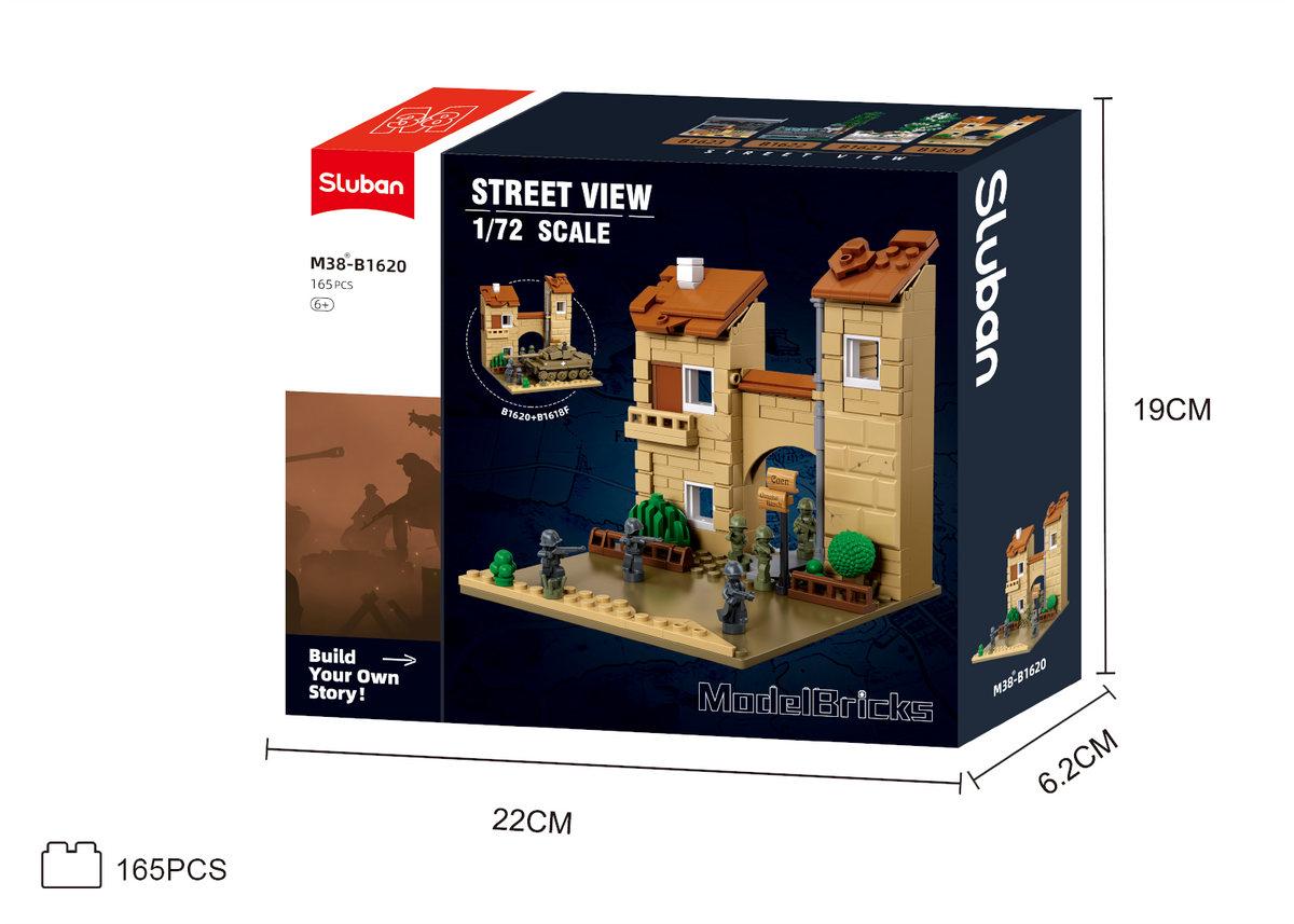 Sluban | WW2 Scene Caen Suburbs 165 Pcs