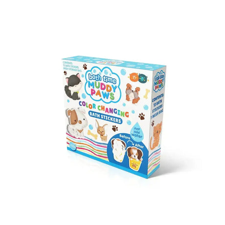 Colour Changing Bath Stickers - Muddy Paws - Toybox Tales