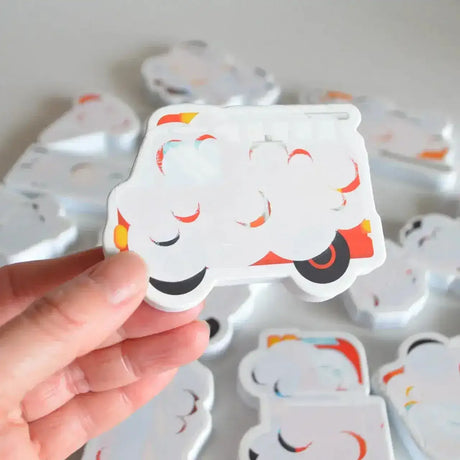 Colour Changing Bath Stickers - Mucky Trucks - Toybox Tales