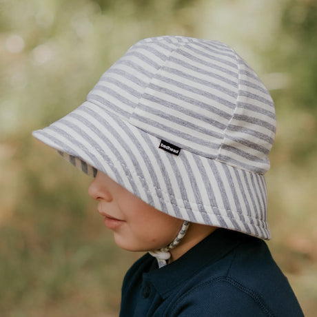 Toddler Bucket Sun Hat - Grey Stripe - Toybox Tales