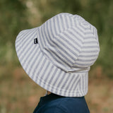 Toddler Bucket Sun Hat - Grey Stripe - Toybox Tales