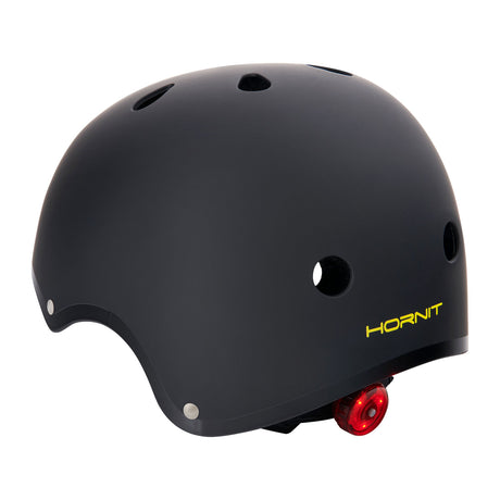 Hornit | Cycle Helmet with LED Light - Stealth (Black) - Small