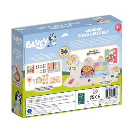 Bluey Wooden Pizza Girls Set - Toybox Tales