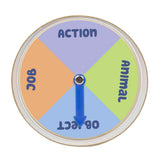 Bluey Wooden Charades category spinner with Action, Object, Job and Animal