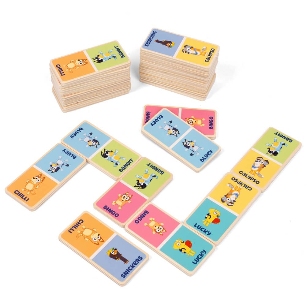 Bluey Wooden Dominoes - Toybox Tales