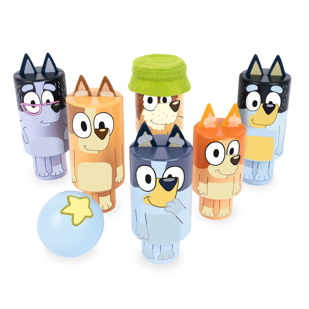Bluey Wooden Skittle Set