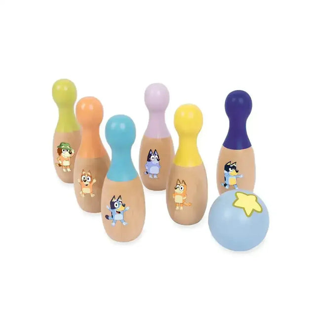 Bluey Wooden Skittle Set - Toybox Tales