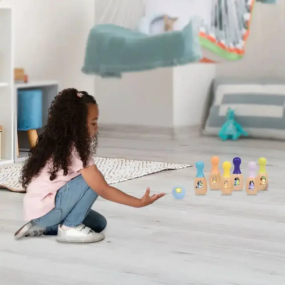 Bluey Wooden Skittle Set - Toybox Tales