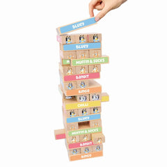 Bluey Wooden Tumbling Tower - Toybox Tales