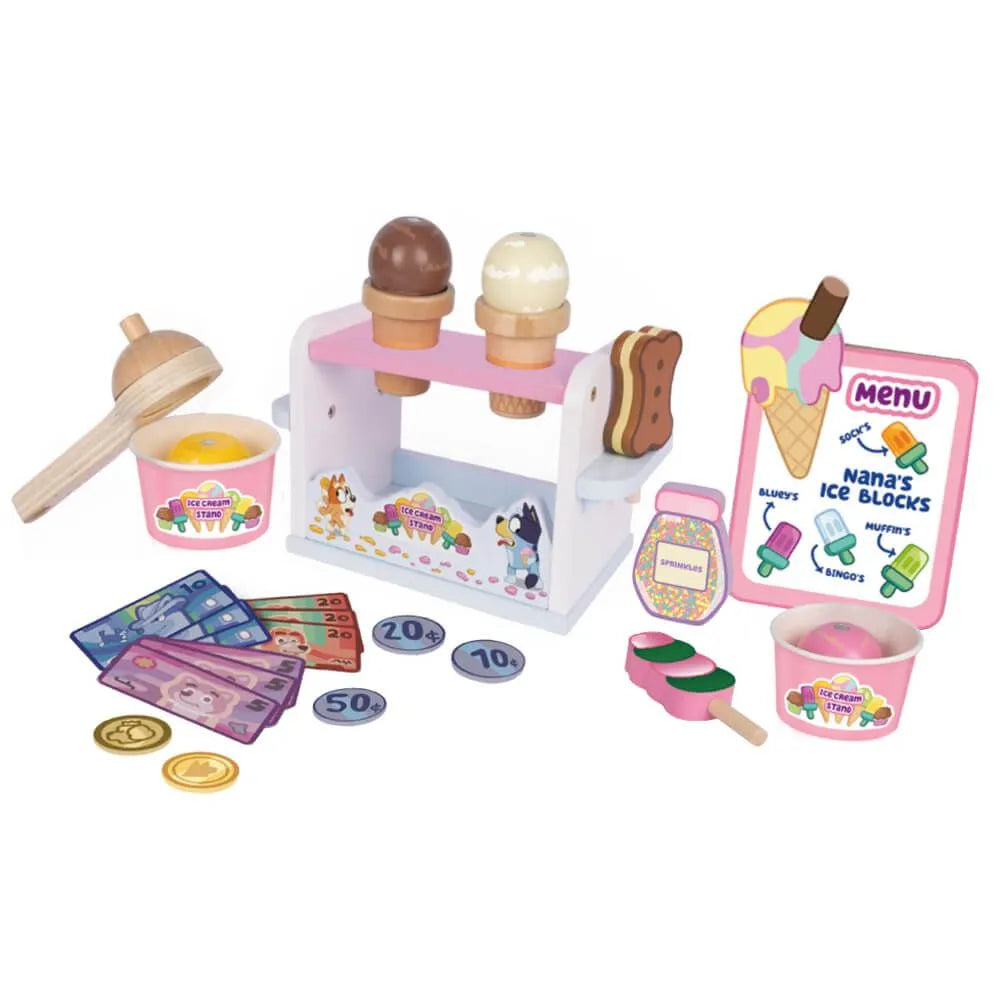 Bluey Wooden Ice Cream Stand - Toybox Tales