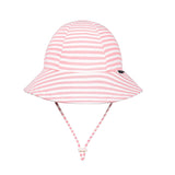 Kids Ponytail Bucket Sun Hat - Pink Stripe - Toybox Tales