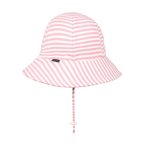 Kids Ponytail Bucket Sun Hat - Pink Stripe - Toybox Tales