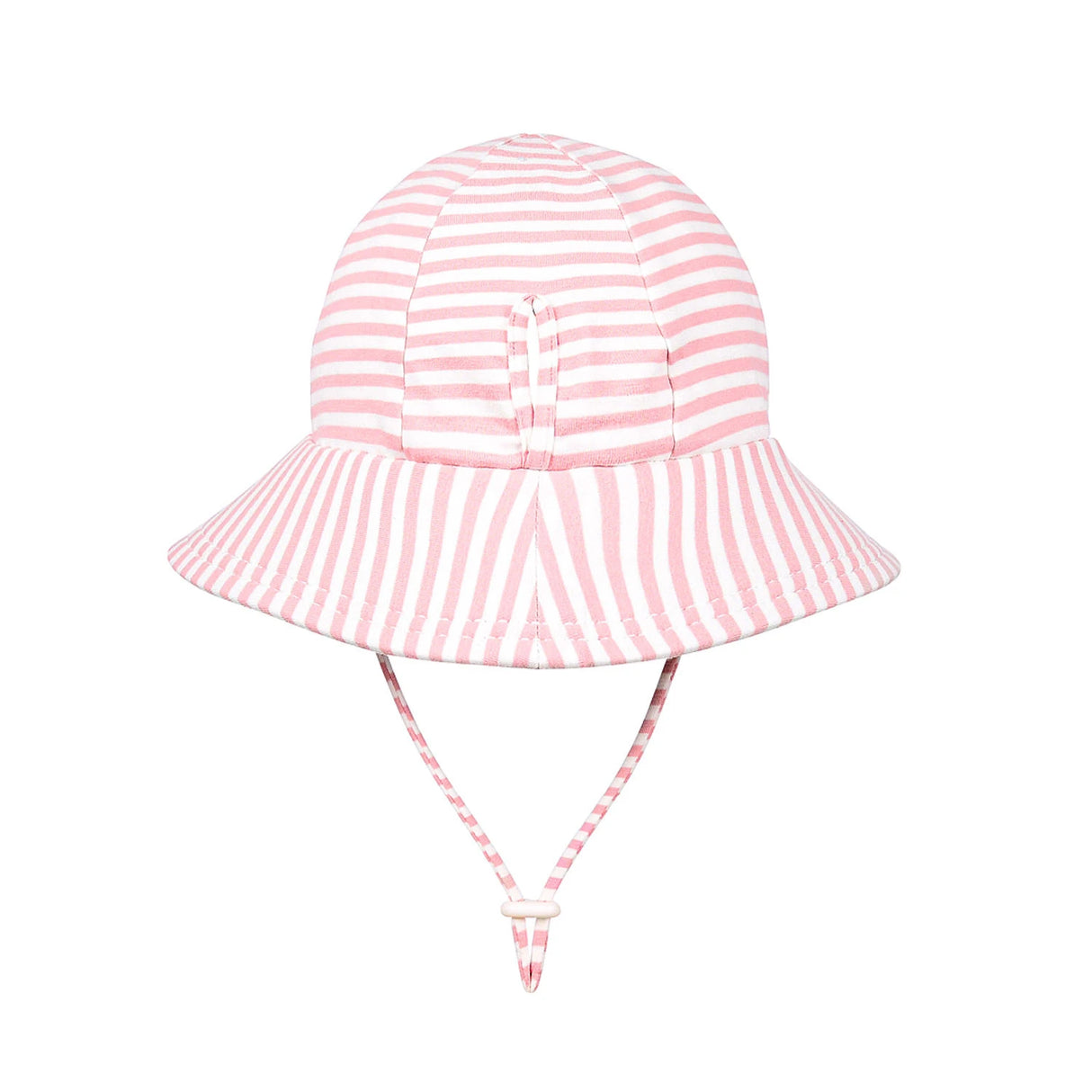 Kids Ponytail Bucket Sun Hat - Pink Stripe - Toybox Tales