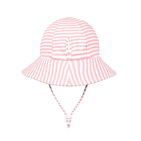 Kids Ponytail Bucket Sun Hat - Pink Stripe - Toybox Tales