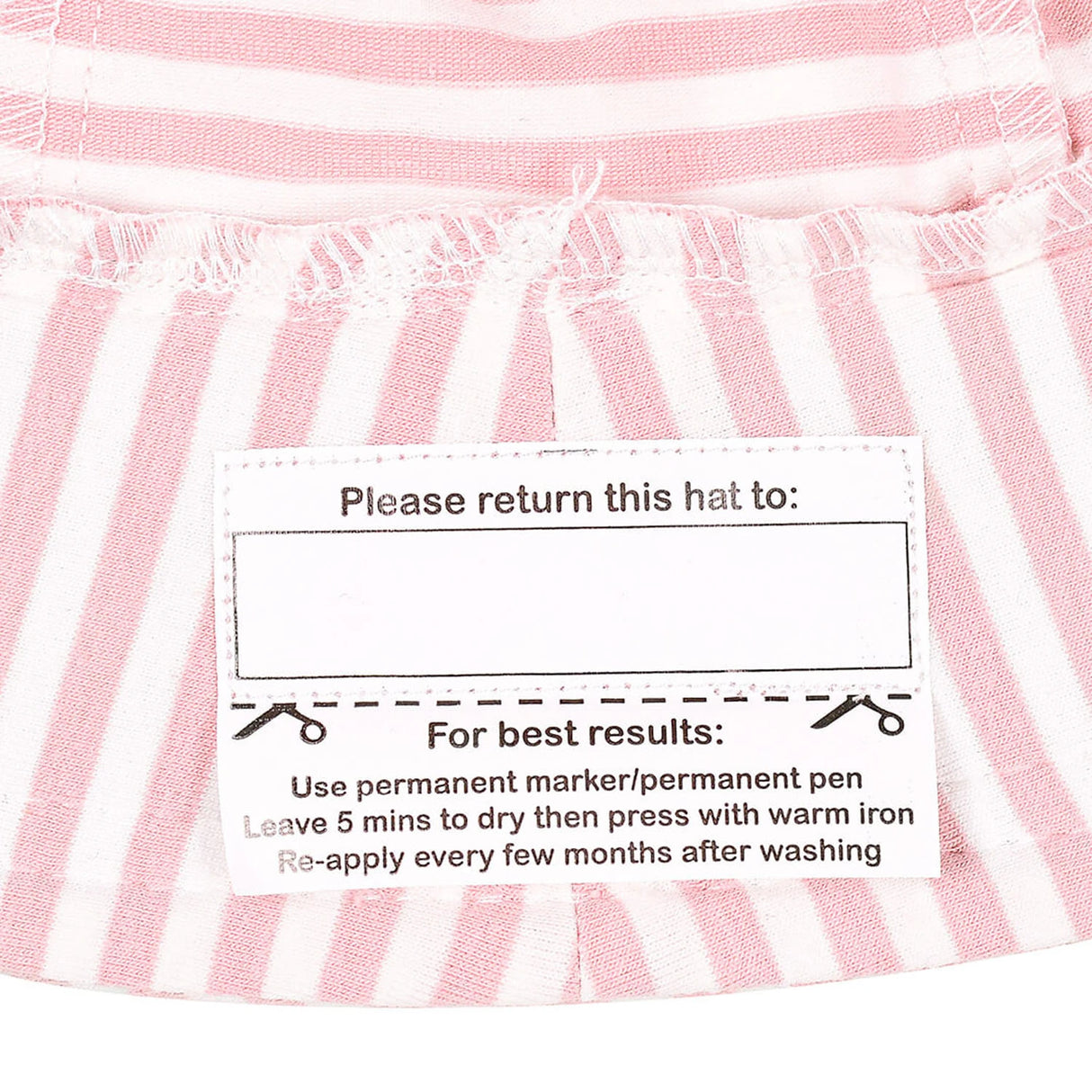 Kids Ponytail Bucket Sun Hat - Pink Stripe - Toybox Tales