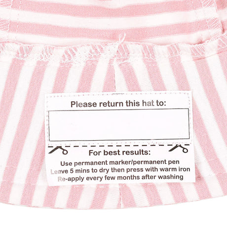 Kids Ponytail Bucket Sun Hat - Pink Stripe - Toybox Tales