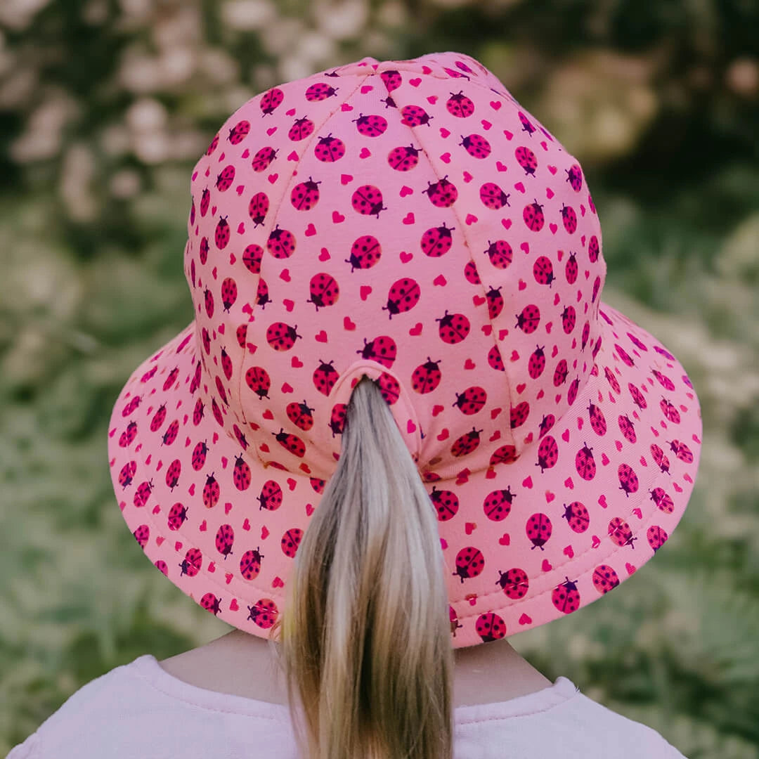 Ponytail Bucket Sun Hat - Ladybug - Toybox Tales