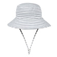 Classic Bucket Sun Hat - Grey Stripe - Toybox Tales