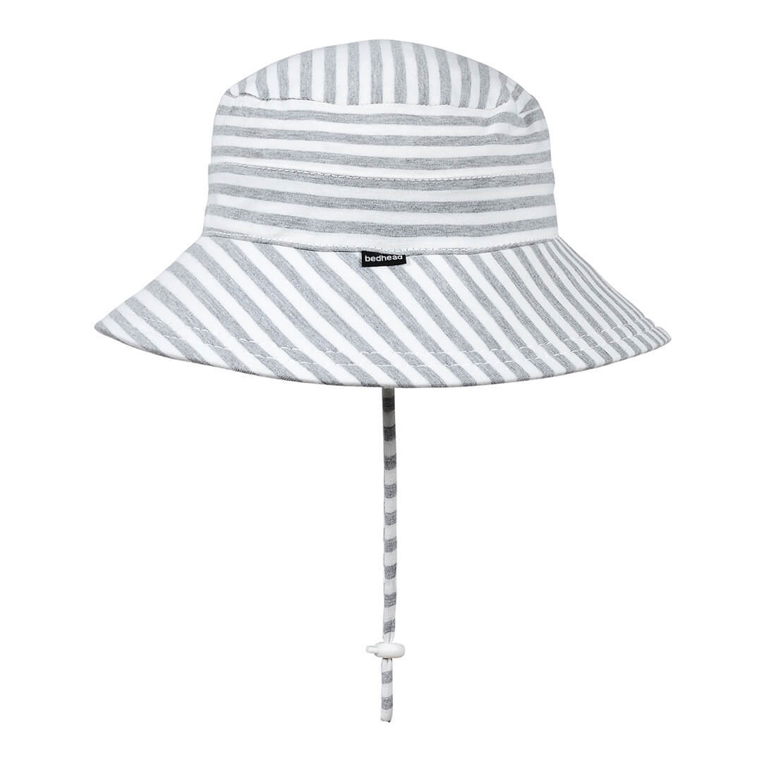 Classic Bucket Sun Hat - Grey Stripe - Toybox Tales